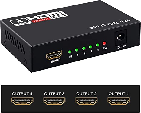 image of HDMI splitter and ports