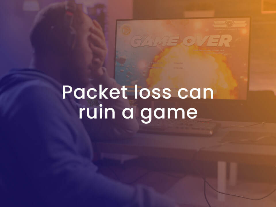packet loss causes man to cover his face in woe at "Game Over"