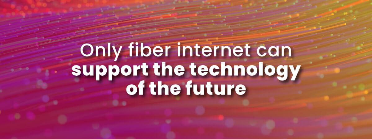 only fiber internet can provide the bandwidth of the future with image of fiber optic lines. Brightspeed is replacing CenturyLink cable with fiber lines.