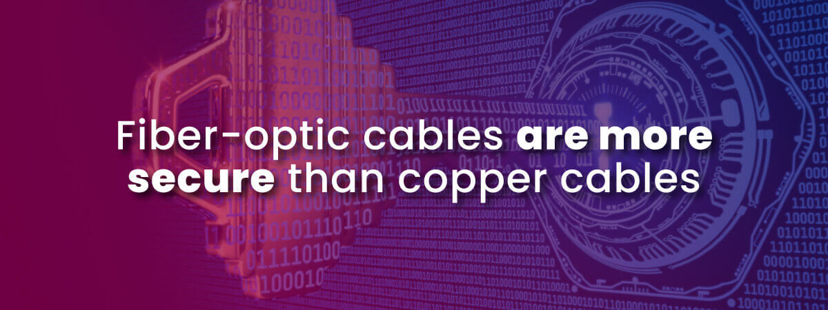 fiber optic cables are more secure than copper with image of combination lock