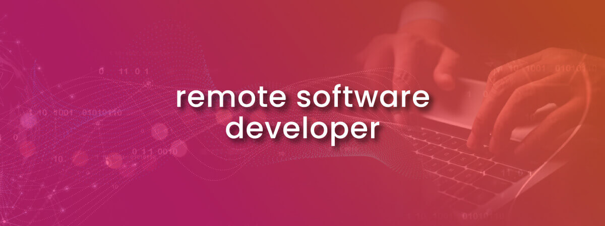 remote software developer with image of hands on keyboard coding