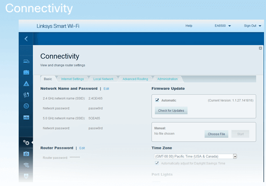 Browser con la pantalla de configuración del router mostrando el botón de edición para el nombre de usuario y la contraseña