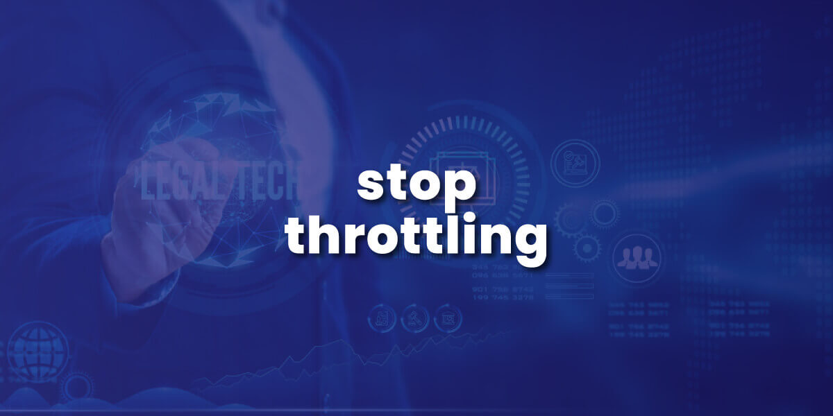 stop throttling with image of digital technology 