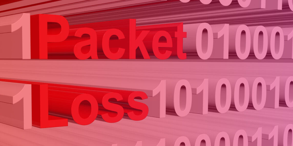 Packet Loss with artistic rendering of binary code