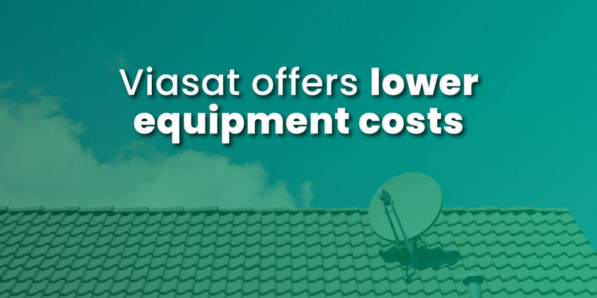 Viasat offers lower equipment costs with image of satellite dish