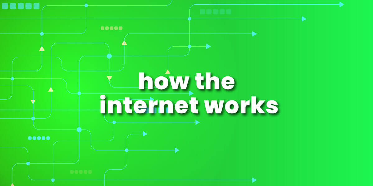 how the internet works with image of abstract network