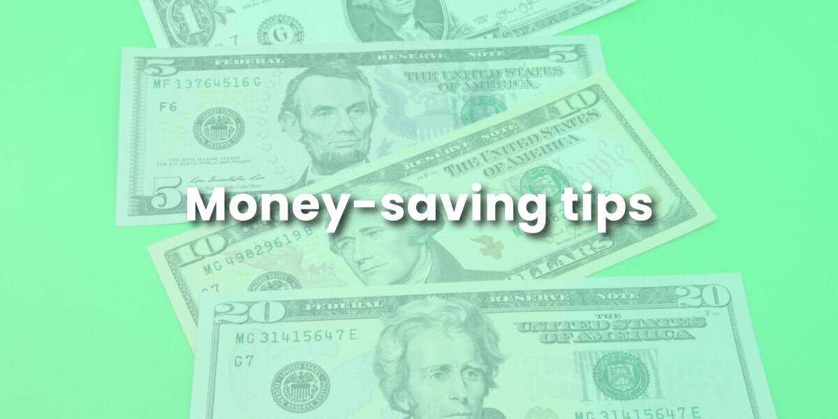 money-saving tips for internet with image of dollar bills