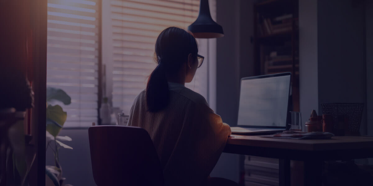 woman using home internet without mobile hotspot