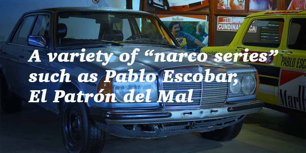 Cars and luxury objects of Pablo Escobar in a museum