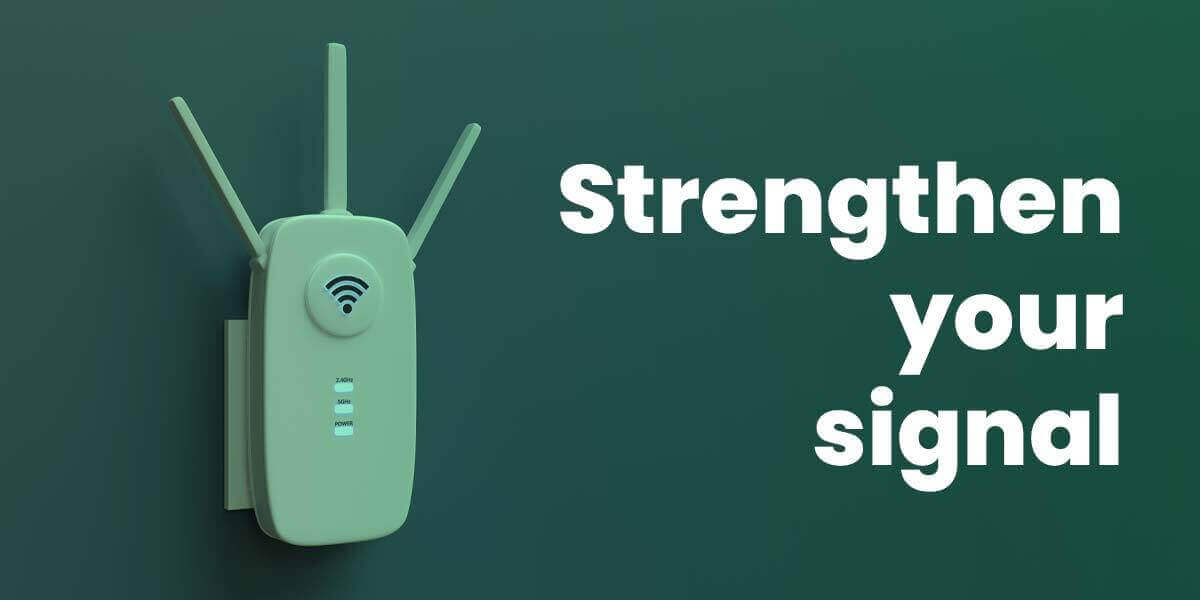 Wi-Fi repeater on wall to strengthen your home Wi-Fi signal