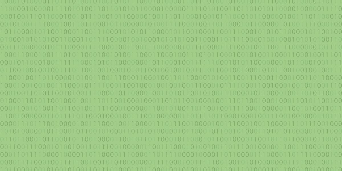 binary code on green background