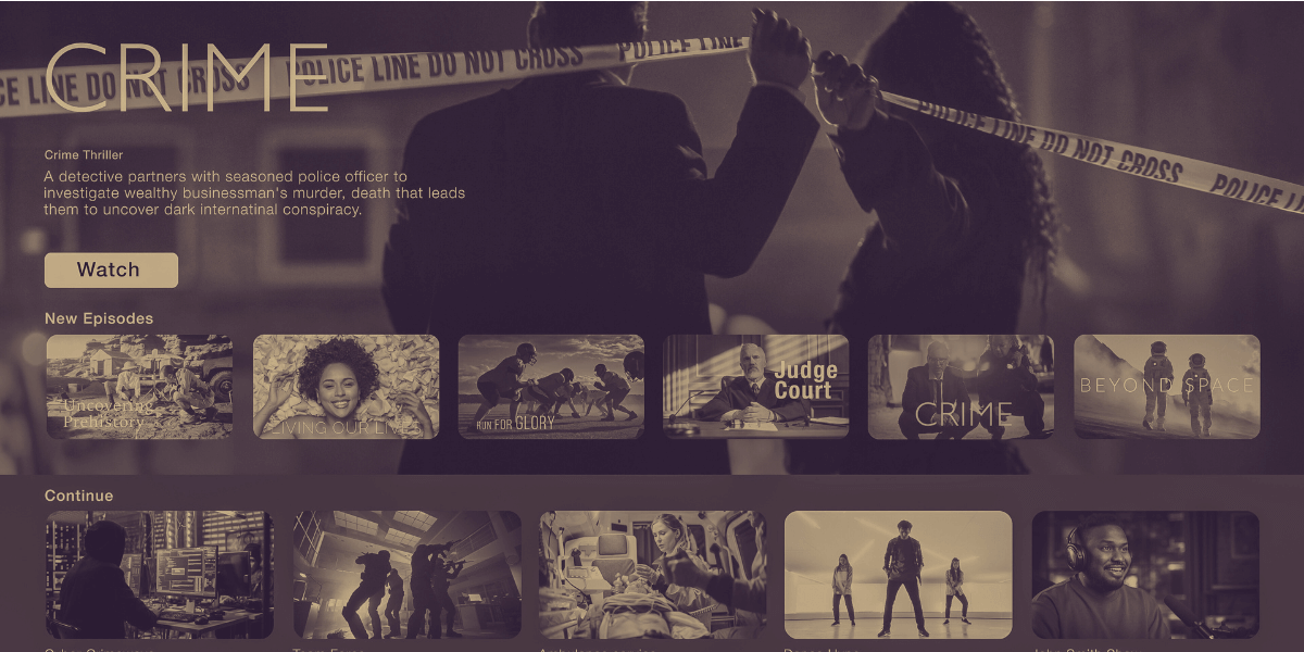Crime series on a streaming platform