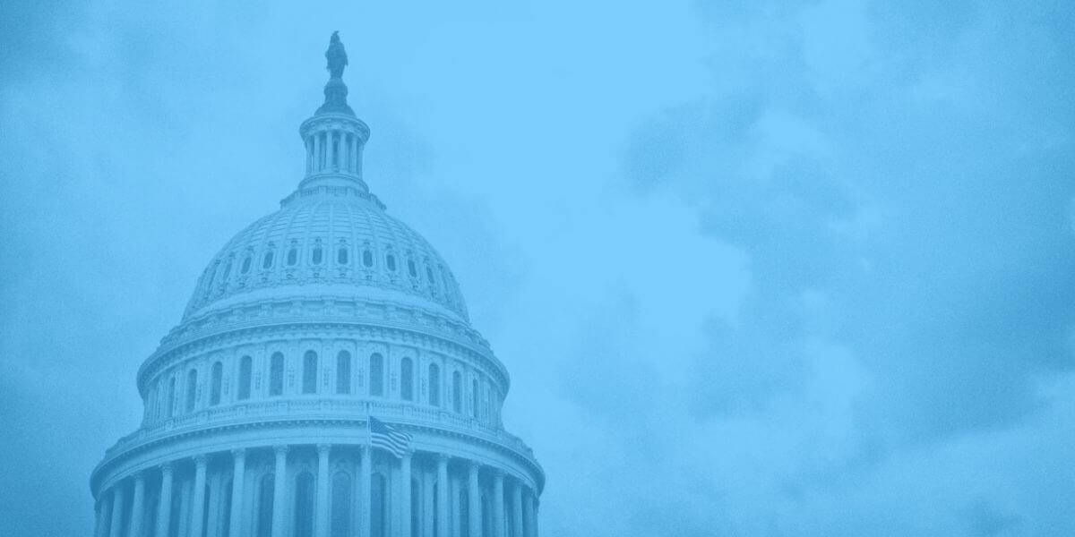 Capitol building dome in Washington, DC to represent political action