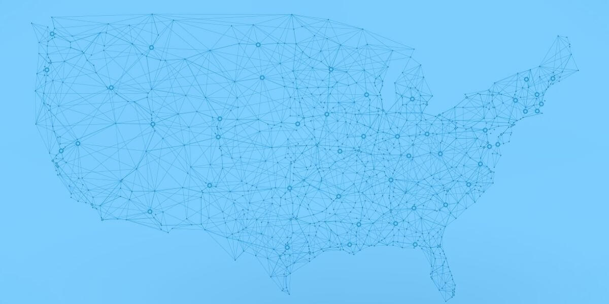 map of United States with digital network showing potential loss if ACP ends