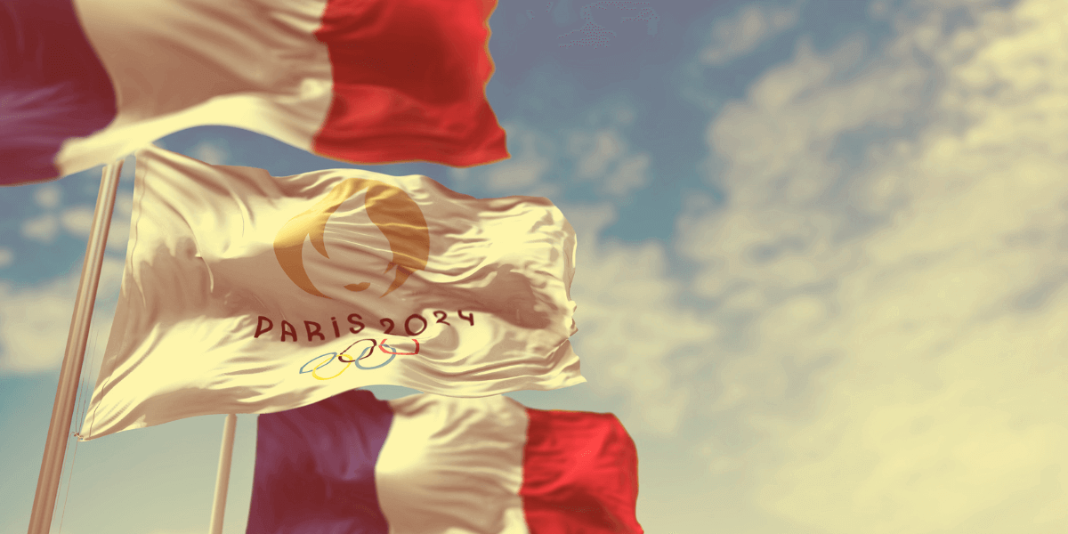 France and Paris Olympics 2024 flag