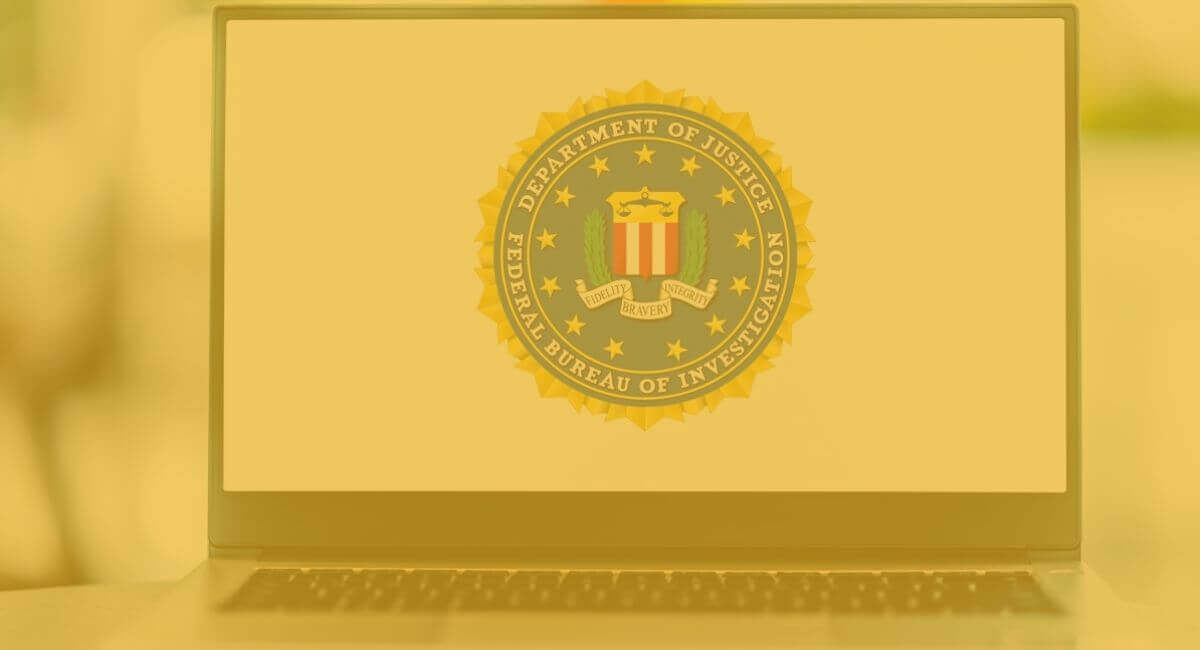 FBI logo on computer screen