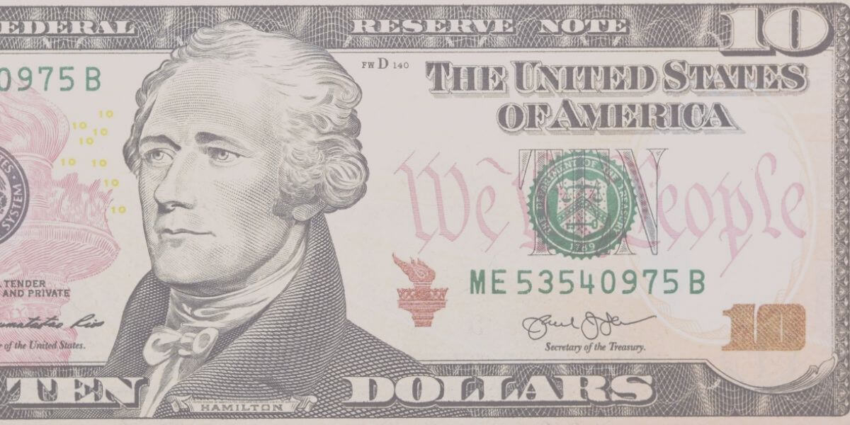 a ten-dollar bill represents payment assistance from the Lifeline program