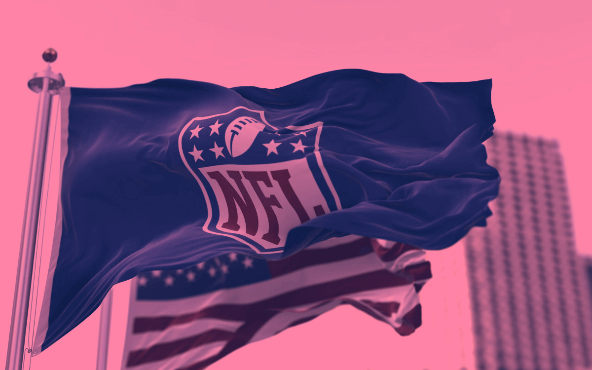 NFL and United States flags