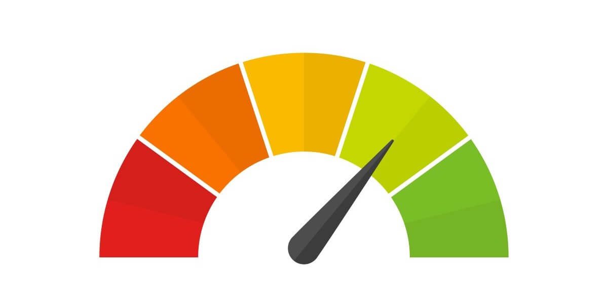 internet speed symbolized with speedometer and needles