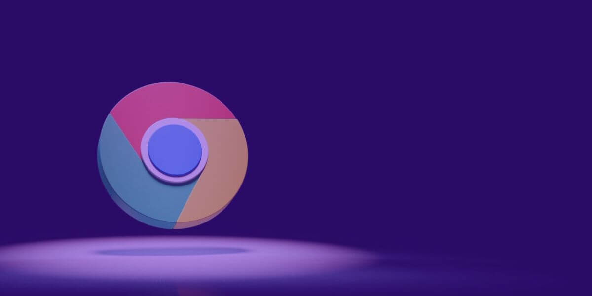 Google Chrome logo on dark background