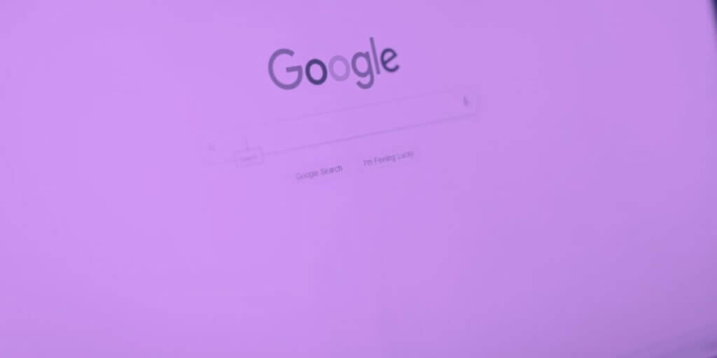 Google logo on computer screen