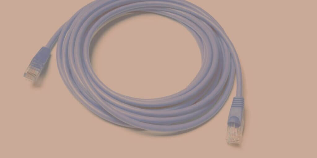 Blue ethernet cable