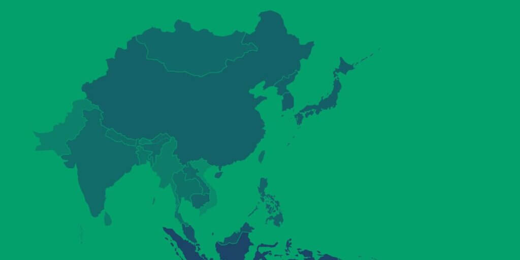 Map of Asia to show emissions