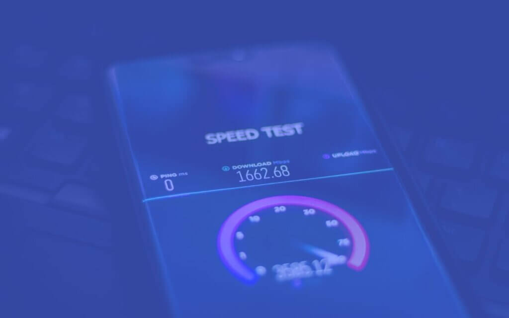 image of internet speed test on cell phone