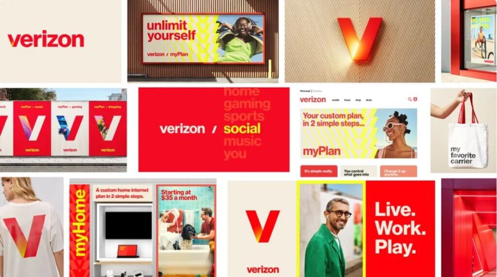 New Verizon logo treatments