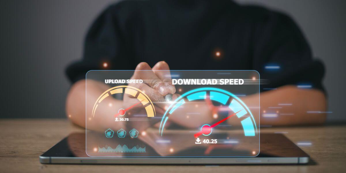 Internet speeds on touchscreen