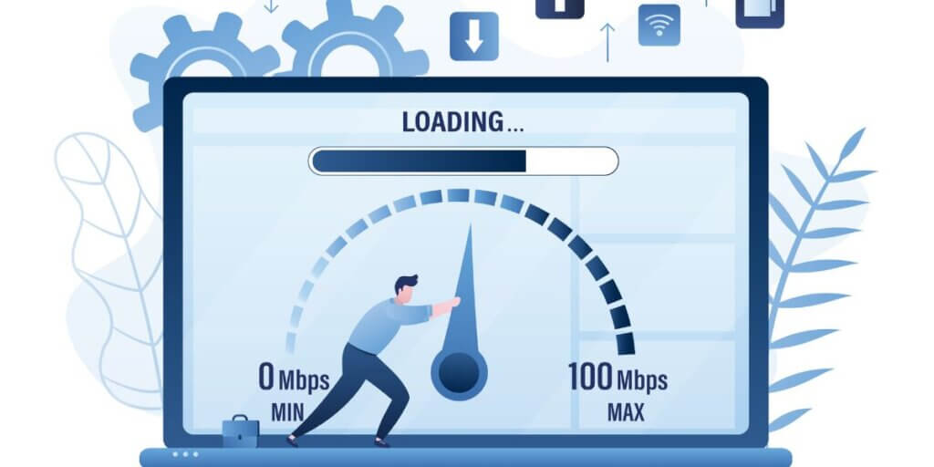 Internet speed meter testing how fast internet is