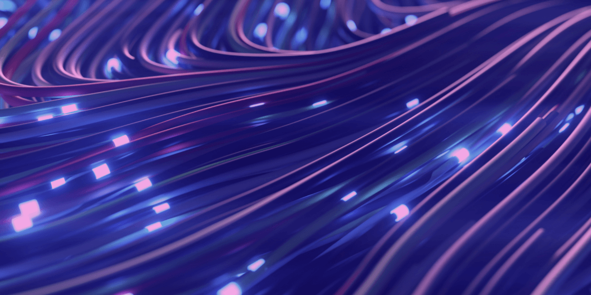 Cables lit up, representing cable internet