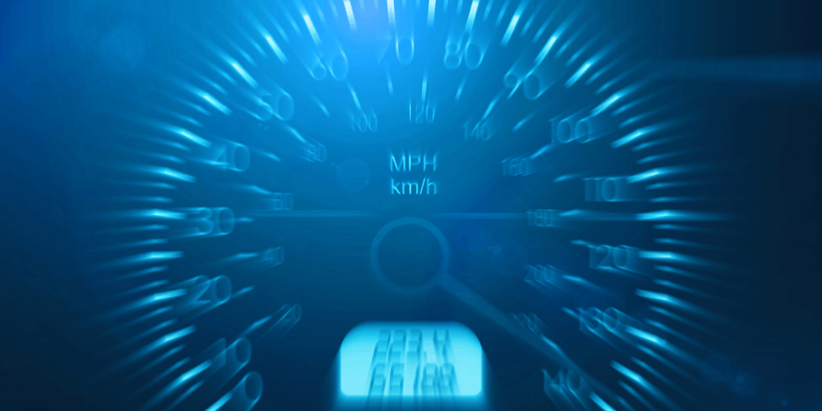 blurry speedometer graphic