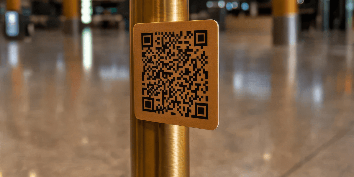 QR code in a public space