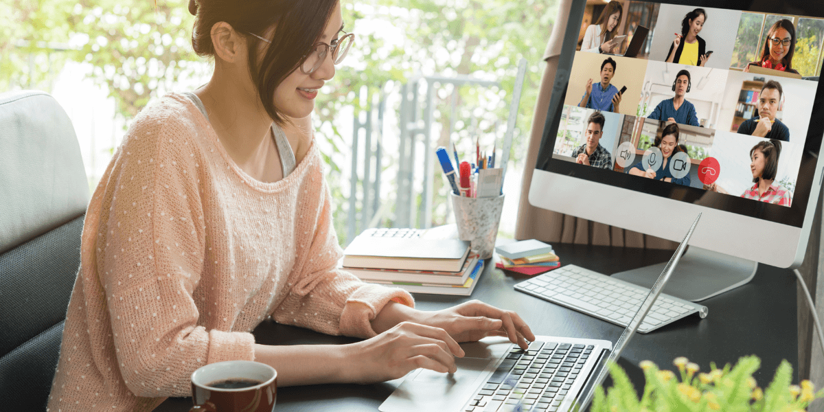 woman working from home