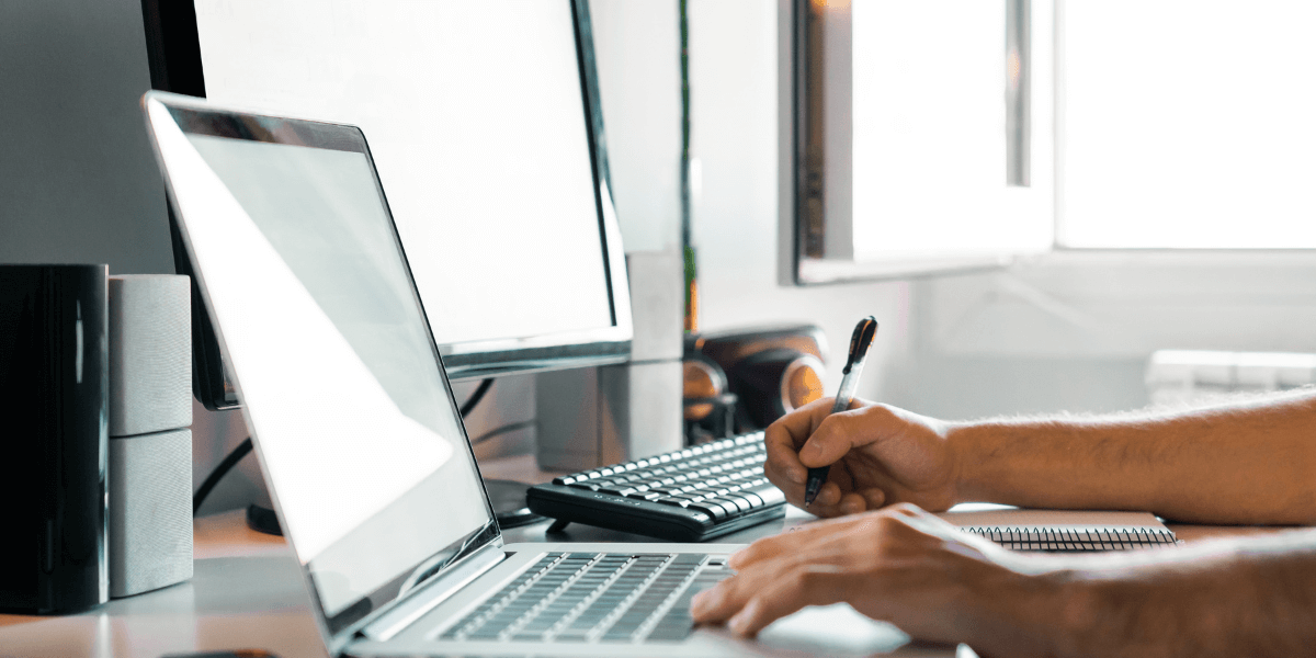 person working from home