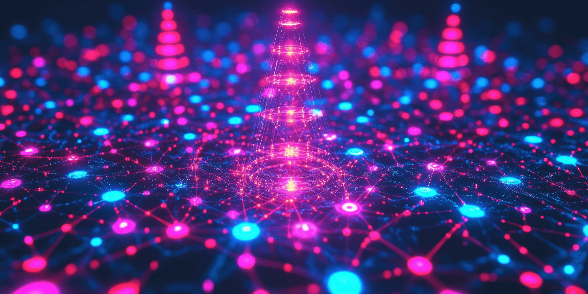neon pink and blue graphic