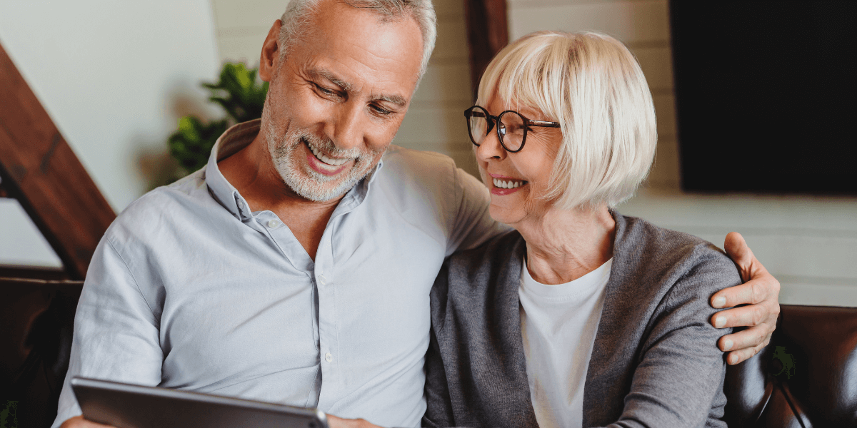 older couple using computer