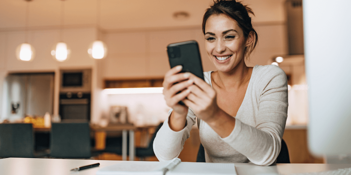 young woman using her cell phone