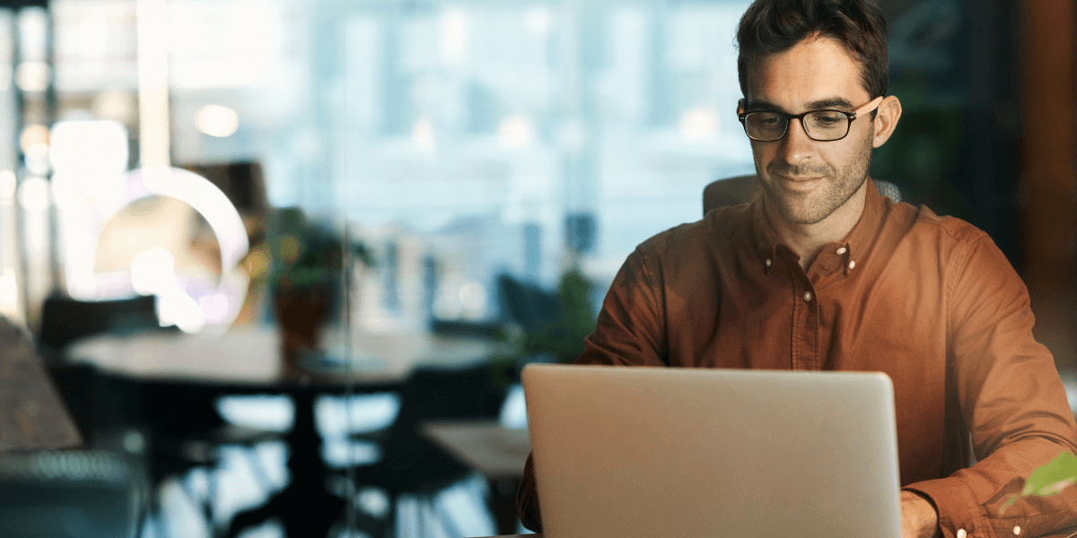 guy using a laptop