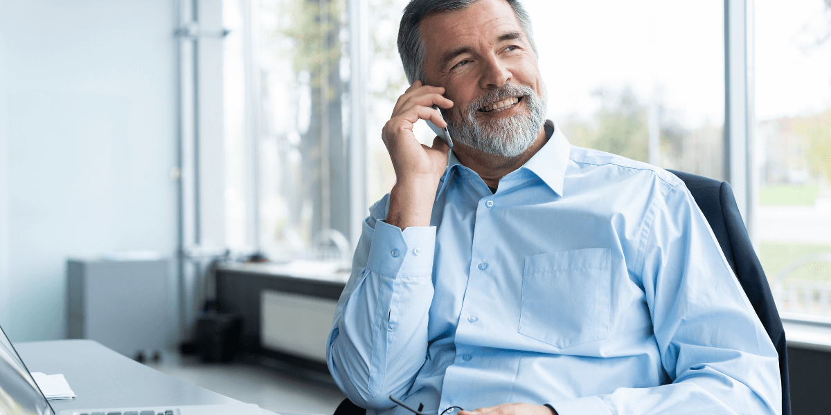 A man talking on the phone