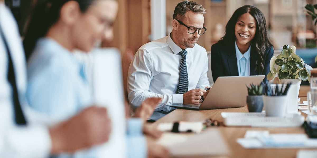 business people using internet
