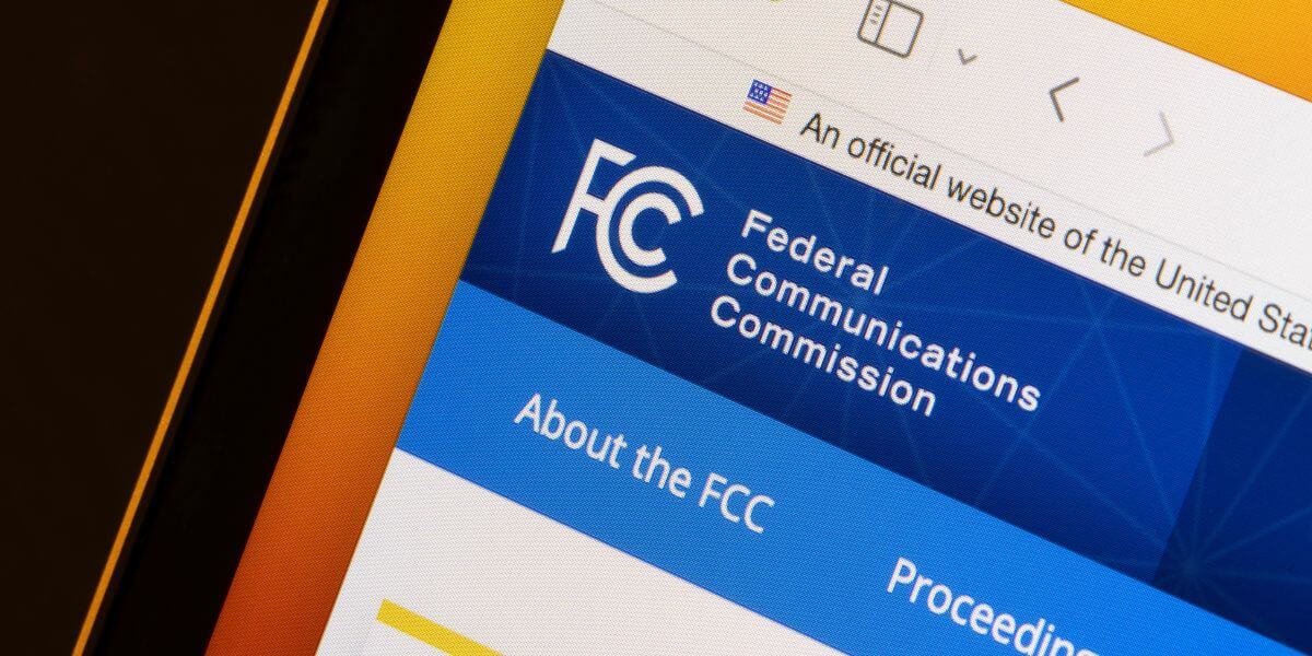 picture of FCC website on laptop screen