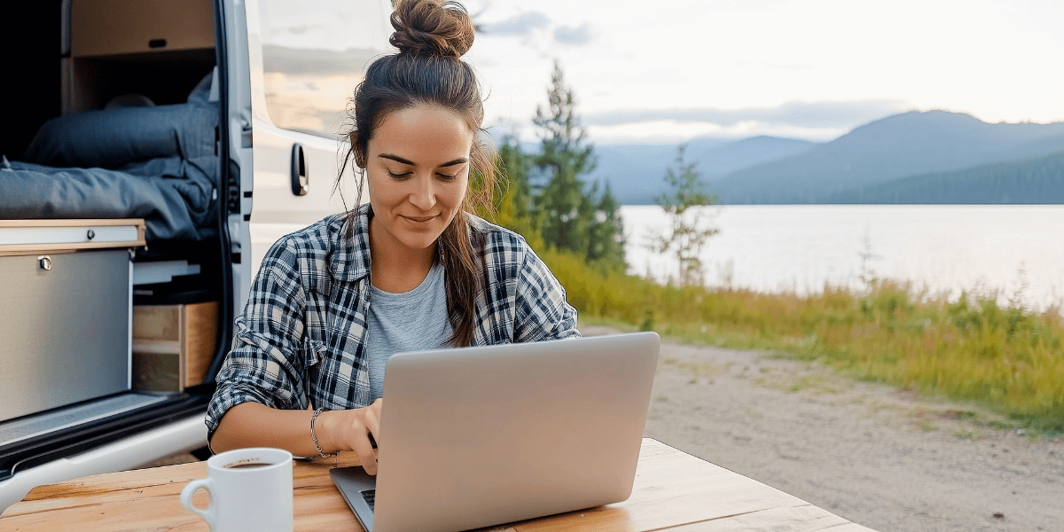 using internet while camping