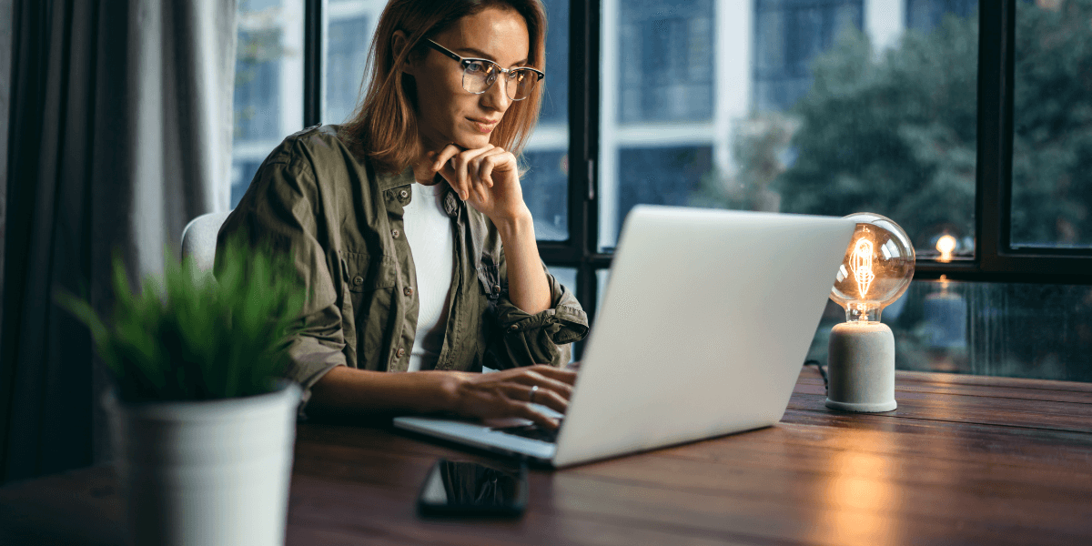 woman browsing internet providers