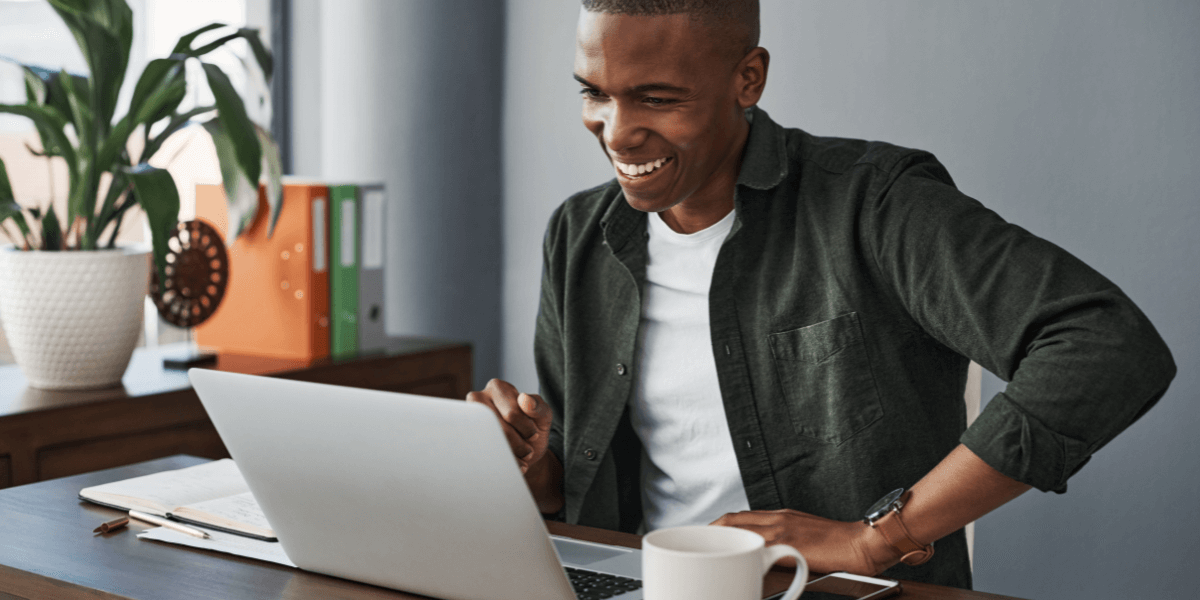 man using internet