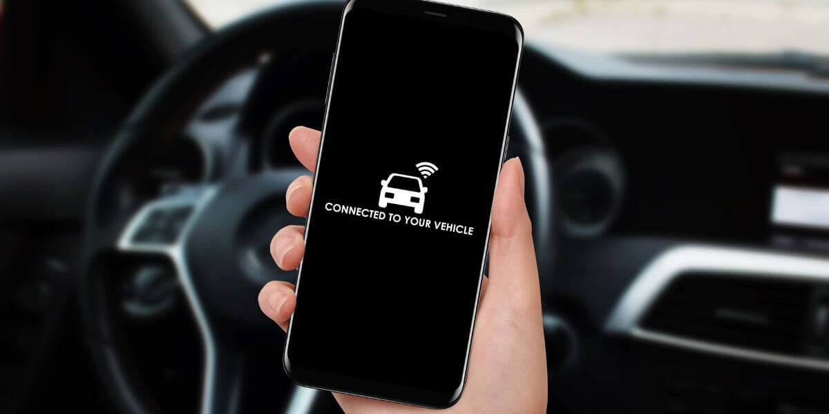 phone connected to vehicle