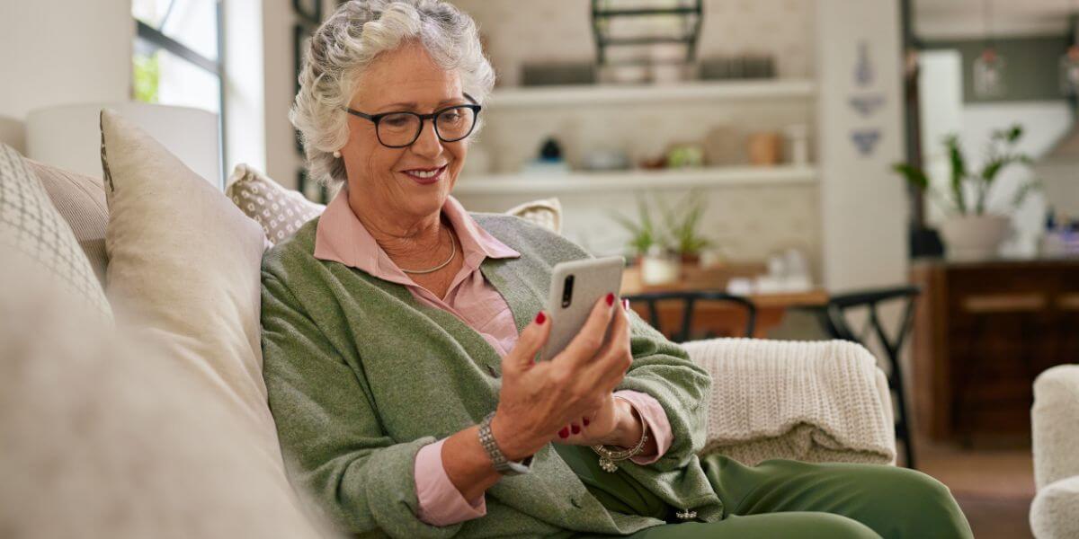 woman using smartphone
