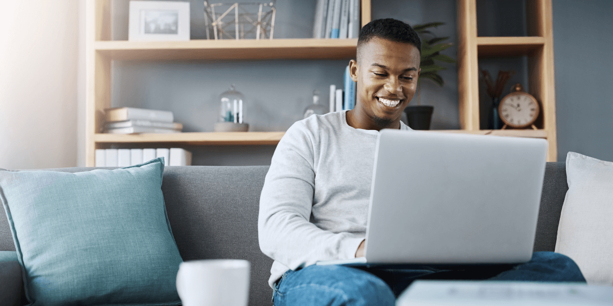 man using his laptop