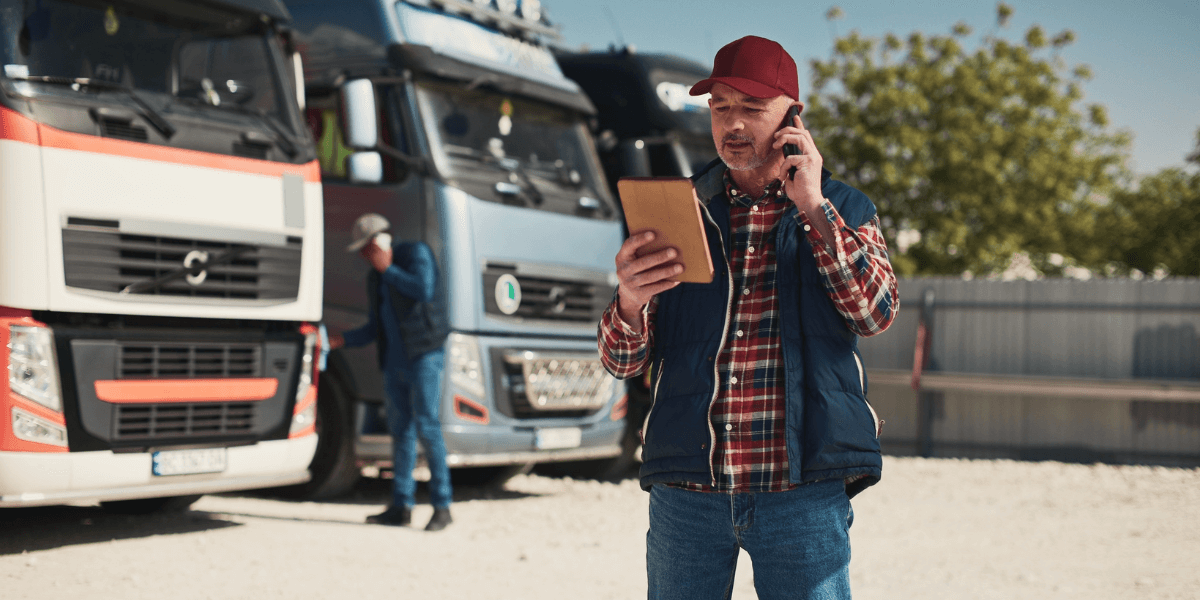 trucker driver using internet